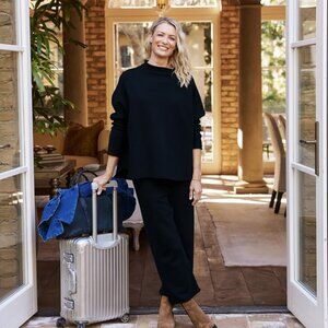 Frank and Eileen Fleece Aspen Travel Set, Black, Size M